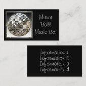 鏡の球の音楽業界カード 名刺 (正面/裏面)