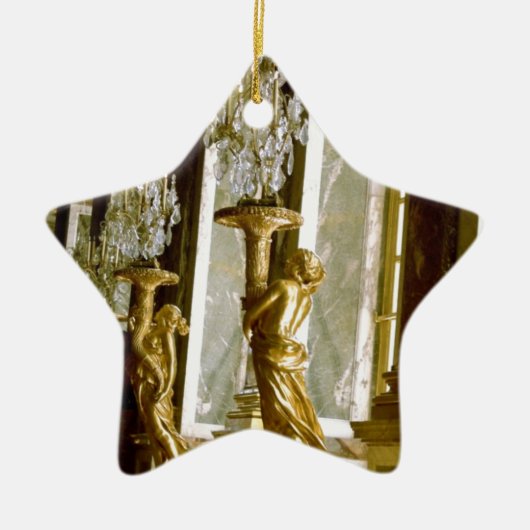 鏡の金彫像のバーセイルズホールの宮殿 セラミックオーナメント (正面)