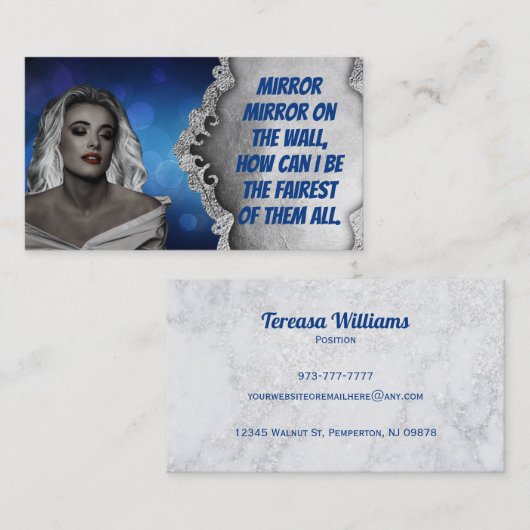 鏡の鏡のサロンの名刺 名刺 (正面/裏面)