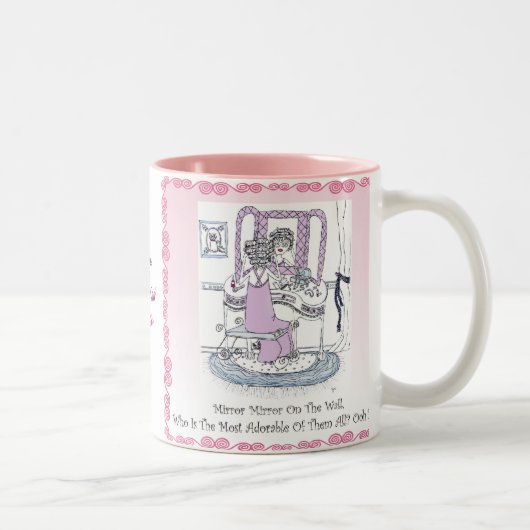 鏡の鏡のマグ ツートーンマグカップ (右)