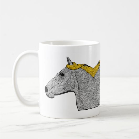 鏡の馬 コーヒーマグカップ (左)