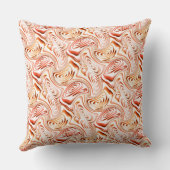 鏡は茶色い花と蝶を形成した クッション (裏面)