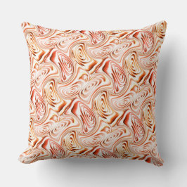 鏡は茶色い花と蝶を形成した クッション