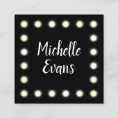 鏡は魅力を構成します芸術家をつけます スクエア名刺 (正面)