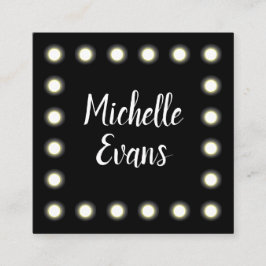 鏡は魅力を構成します芸術家をつけます スクエア名刺