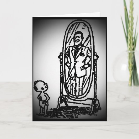 鏡を探して父の休日を見る カード (正面)