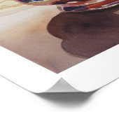 「鏡を通して」水彩画 ポスター (角)