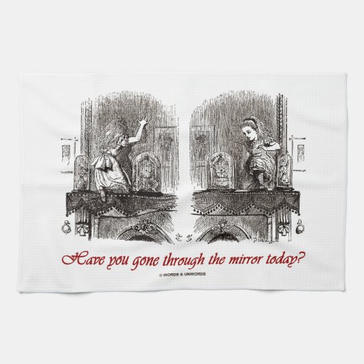 鏡を通って今日行きましたか。 (アリス) キッチンタオル (横)