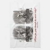 鏡を通って今日行きましたか。 (アリス) キッチンタオル (縦)