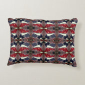 鏡イメージが繰り返し形状を生成し、白の上 アクセントクッション (裏面)