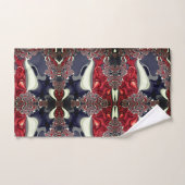 鏡イメージが繰り返し形状を生成し、白の上 バスタオルセット (ハンドタオル)