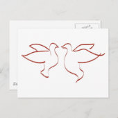 鏡イメージドーブクリップアート ポストカード (正面/裏面)