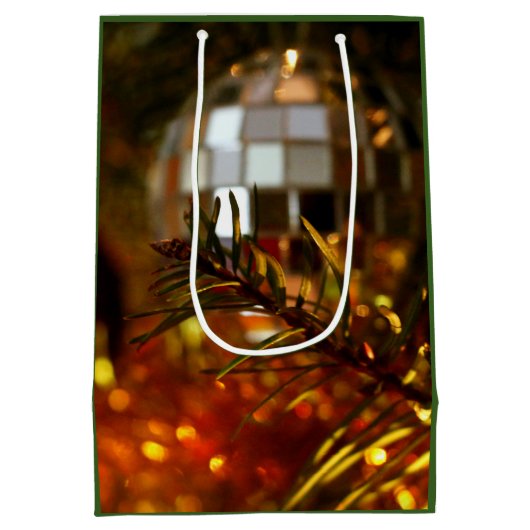 鏡オーナメントオンクリスマスツリー抱き枕 ミディアムペーパーバッグ (裏面)