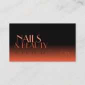 鏡スタイリッシュフォントブクラシックラックオレンジモノグラム 名刺 (正面)