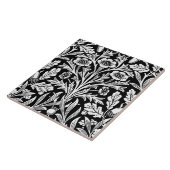 鏡ズアコーンとオーク離れズブラック&ホワイト タイル (側面)