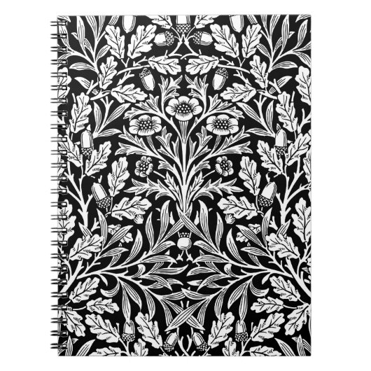 鏡ズアコーンとオーク離れズブラック&ホワイト ノートブック (正面)