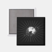 鏡ディスコボールオンブラック マグネット (正面/裏面)