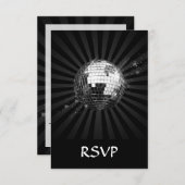 鏡ディスコボールオンブラック 出欠カード (正面/裏面)