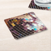 鏡ディスコボール スクエアペーパーコースター (アングル)