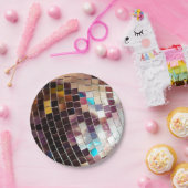 鏡ディスコボール ペーパープレート (パーティー)