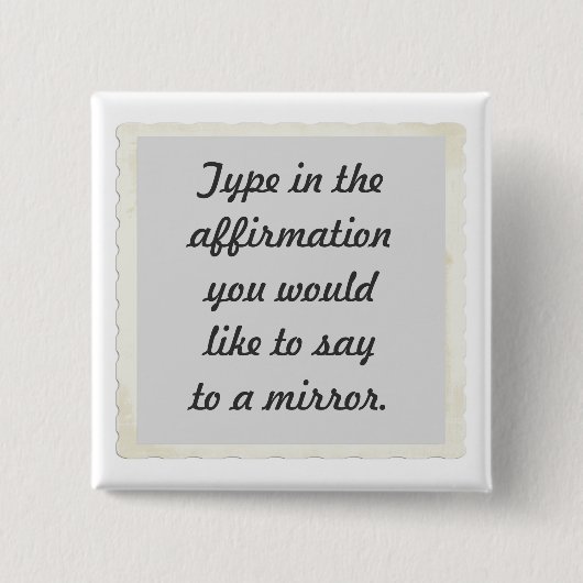 鏡デザインの確認、ピン 缶バッジ (正面)