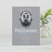 鏡ビクトリアンとゴシックの少女ハローウィンパーティ 招待状 (スタンド正面)