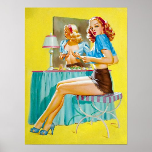 鏡ピンアップ時の浮動 ポスター (正面)