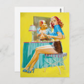 鏡ピンアップ時の浮動 ポストカード (正面/裏面)