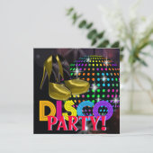 鏡ボールディスコダンスパーティの招待状 招待状 (スタンド正面)