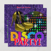 鏡ボールディスコダンスパーティー 招待状 (正面/裏面)