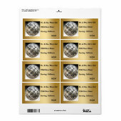 鏡ボールディスコパーティーラベル ラベル (フルシート)