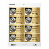 鏡ボールディスコパーティーラベル ラベル (フルシート)