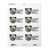 鏡ボールディスコパーティーラベル ラベル (フルシート)