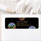 鏡ボールパーティー新年 ラベル (インサイチュ)