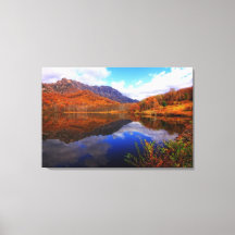 鏡レイクオータムランドスケープ反射ウォーター秋