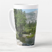 鏡レイクビューインヨセミテ国立公園 カフェラテマグ (左アングル)