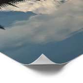 鏡レイクホライゾンウィズフォレストスノーウィー山脈 ポスター (角)