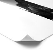 鏡レイクヨセミテパノラマブラックアンドホワイト ポスター (角)