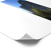 鏡レイクヨセミテパノラミックカラー写真 ポスター (角)