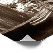 鏡レイクレトロカンパーティンカンセピアプリント ポスター (角)