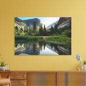 鏡レイク・ヨセミテ キャンバスプリント (インサイチュ (リビング))