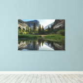 鏡レイク・ヨセミテ キャンバスプリント (インサイチュ (ウッドフロア))