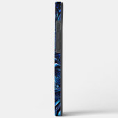 鏡像化された花と蝶が濃い青色で形成 Case-Mate iPhoneケース (裏面 / 左)