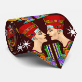 "鏡像"のエジプトのモチーフ ネクタイ (ロール)