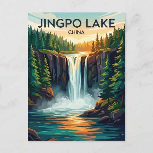 鏡泊湖国家公園 中国 ポストカード (正面)