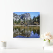 鏡湖 スクエア壁時計 (ホーム)