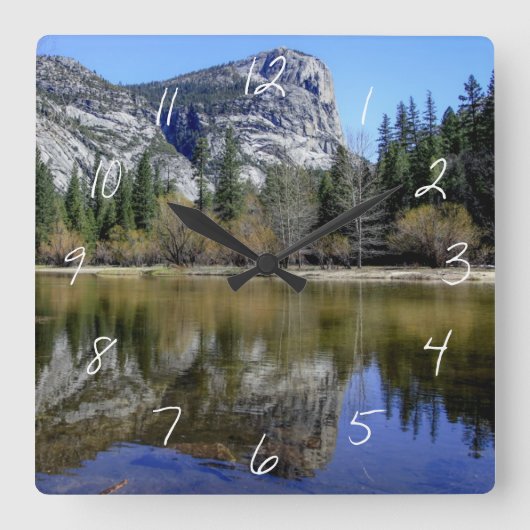 鏡湖 スクエア壁時計 (正面)