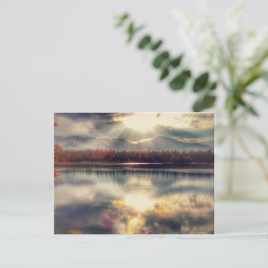 鏡湖 – ユタハイウインタ山脈はがき ポストカード (スタンド正面)