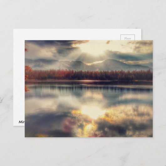 鏡湖 – ユタハイウインタ山脈はがき ポストカード (正面/裏面)