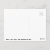 鏡湖 – ユタハイウインタ山脈はがき ポストカード (裏面)